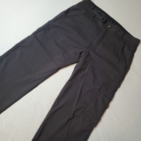 Prana Mens Size 32X32 Stretch Zion Cargo Hiking Pants Gray M4ST32116 - Picture 1 of 9